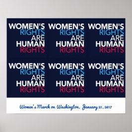 Vrouwenrechten - Maart over het Poster van Washing