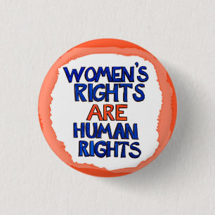 Vrouwenrechten: mensenrechten ronde button 3,2 cm