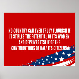 vrouwenrechten obama citeert politieke gewoonten poster