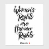 "Vrouwenrechten zijn mensenrechten" Sticker (Vel)