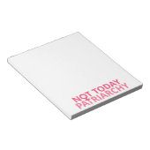 Vrouwenrechtenfeministe - vandaag niet, patriarchi notitieblok (Schuin)