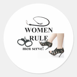 VROUWENREGELING RONDE STICKER