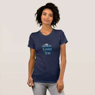 Vrouwen's top-T-Shirt-Jesus houdt van je T-shirt