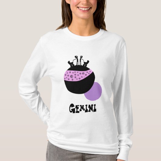 *~* Vrouwensteniging Gemini Zodiac Funny T-shirt (Voorkant)