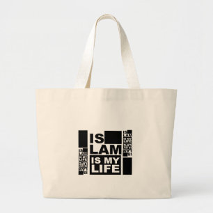 Vrouwentas - Islam is mijn leven Grote Tote Bag