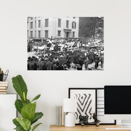 Vrouwenvakbond: 1908 poster (Thuiskantoor)