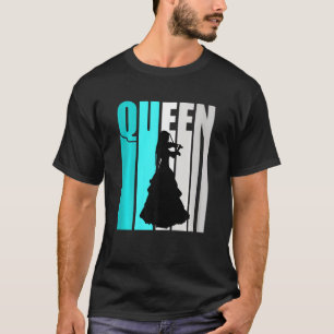 Vrouwenviolist Turquoise Viool Queen Vrouw T-shirt