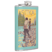 Vrouwenvisserij - Sitka, Alaska Heupfles (Rechts)