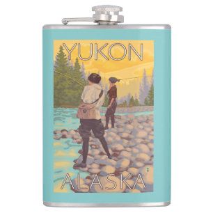 Vrouwenvisserij - Yukon, Alaska Heupfles