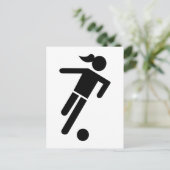 Vrouwenvoetbal Briefkaart (Staand voorkant)