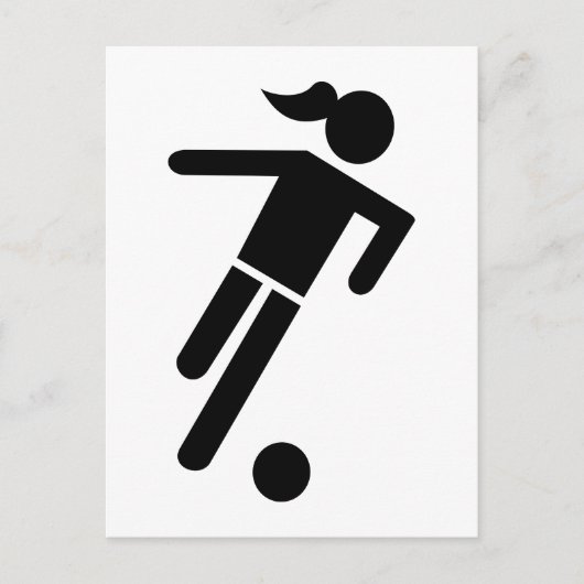 Vrouwenvoetbal Briefkaart (Voorkant)