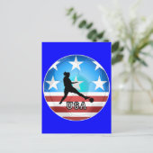 vrouwenvoetbal briefkaart (Staand voorkant)