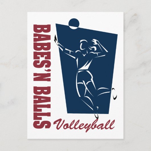 Vrouwenvolleybal Briefkaart (Voorkant)