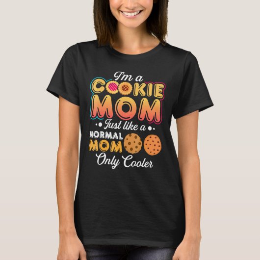 Vrouwenvrouwen troop scoutleider en koekje mam t-shirt (Voorkant)