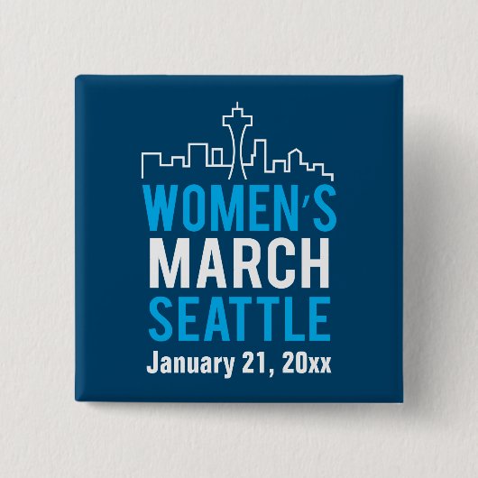 Vrouwenzuster March Seattle januari Vierkante Button 5,1 Cm (Voorkant)
