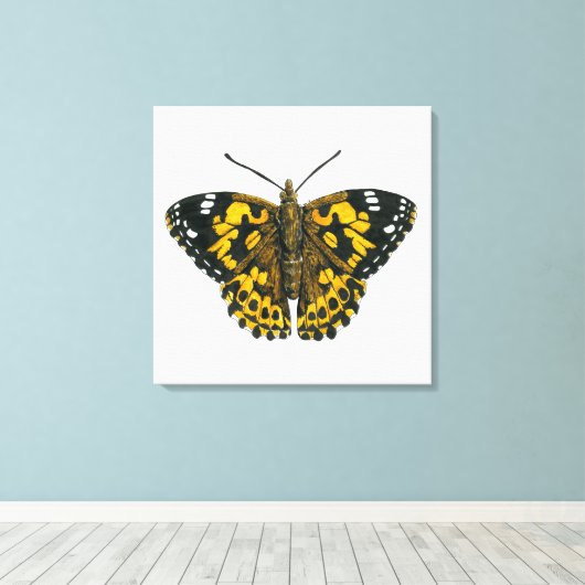 Vrouwerijvlinder Canvas Afdruk (Insitu (Houten vloer))