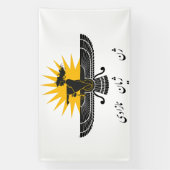 VrouwLifeFreedom Faravahar Kurdistan Gold Banner (Verticaal)