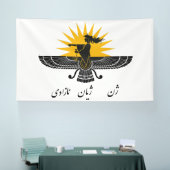 VrouwLifeFreedom Faravahar Kurdistan Gold Banner (Beurs)