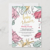 Vrouw's Florale Uitnodiging (Voorkant)