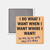 Vrouw's Toestemming Grappige Koelkast Magnet Gezeg Magneet (Voorkant / Achterkant)