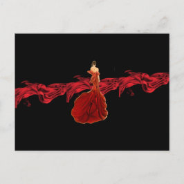 Vrouwtje in het rode Briefkaart