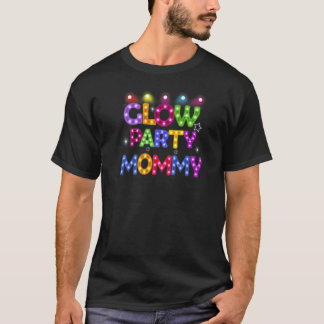 Vrouwtjes gloed mammie marthday lights party moth t-shirt