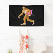 Vrouwtjes met Flamingo Animal Costume Gift Spandoek (Insitu)