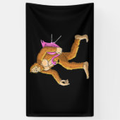 Vrouwtjes met Flamingo Animal Costume Gift Spandoek (Verticaal)