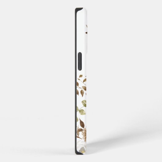 vrouwtjesbloem met Oranje initiaal grens iPhone Hoesje (Rechterkant)