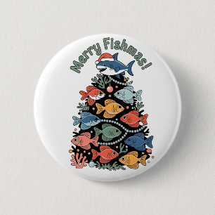 Vrucht met kerstbomen Vist Ronde Button 5,7 Cm