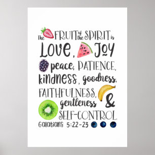 Vrucht van de Geest, Bijbelvers Acrylprint Poster