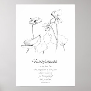 Vrucht van de Geest Hebreeën 10:23 Bijbeltekst Poster