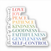 Vrucht van de Geest Sticker (Voorkant)