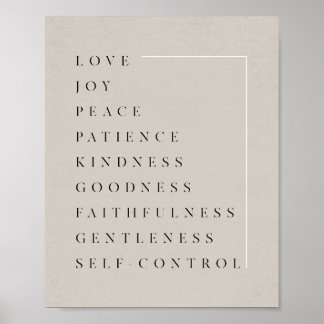 Vrucht van de Heilige Geest - Galaten 5:22-23 Poster