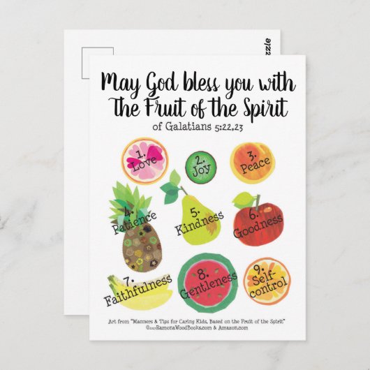 Vrucht van het Briefkaart (Voorkant / Achterkant)