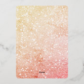 Vruchtbare en gehuwde Trendy Script Photo Weddensc Folie Feestdagenkaart (Achterkant)