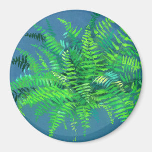 Vruchtbladeren, bloemontwerp, groen, blauw en groe magneet