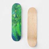 Vruchtbladeren, bloemontwerp, groen, blauw en groe skateboard (Voorkant)