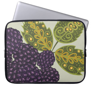 Vruchtbloemkool Cute Girly Retro Floral Laptop Sleeve