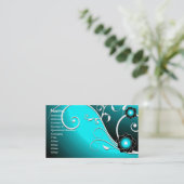 Vruchtbloemkool Cute Girly Retro Floral Visitekaartje (Staand voorkant)