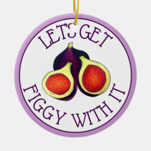 Vruchtboomvruchten, vers gesneden Paarse figuren Keramisch Ornament