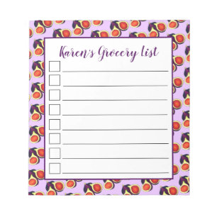 Vruchtboomvruchten, vers gesneden Paarse figuren Notitieblok