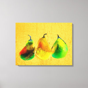 Vruchtdoek voor waterverf van pear canvas afdruk