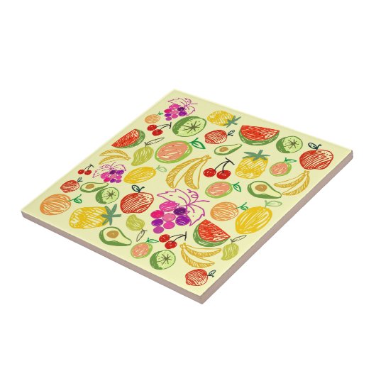 vruchtdoezelpatroon tegeltje (Zijkant)