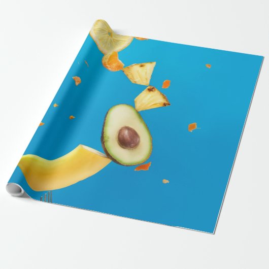 vruchten cadeaupapier (Uitgerold)