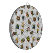 vruchten en bloemen dartbord (Voorkant Links)