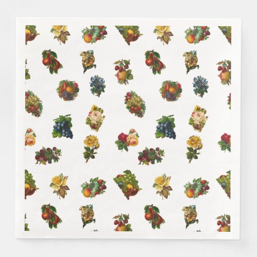 vruchten en bloemen servet (Voorkant)