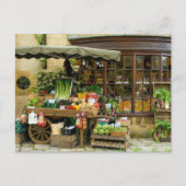 Vruchten- en Veg-kleurrijke Engelse Village Store Briefkaart (Voorkant)