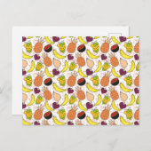 Vruchten naadloos patroon | Oppervlaktepatroon van Briefkaart (Voorkant / Achterkant)