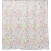 Vruchten naadloos patroon | Oppervlaktepatroon van Douchegordijn (Voorkant)